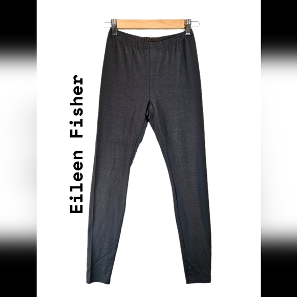 Eileen Fisher Womens Charcoal Gray Pull On Leggings Sz XXS Athleisure Casual - Picture 1 of 10
